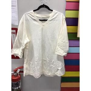 Denim and co essentials cotton jersey 2 pack tunic petite medium black natural